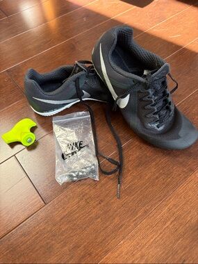 Nike Black Multi Track shoes with White Swoosh